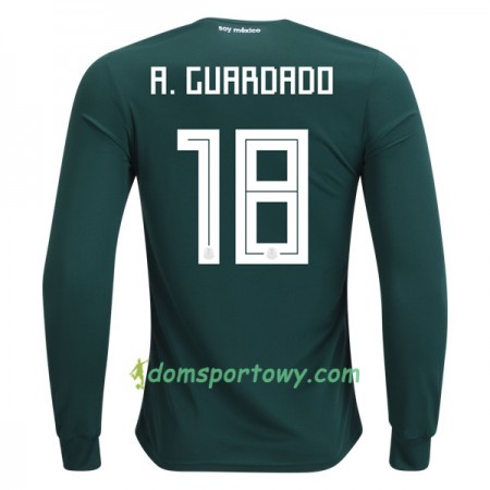 Koszulka Meksyk A.Guardado 18 Domowe Koszulki Piłkarskie Mistrzostwa Świata 2018 Długi Rękaw